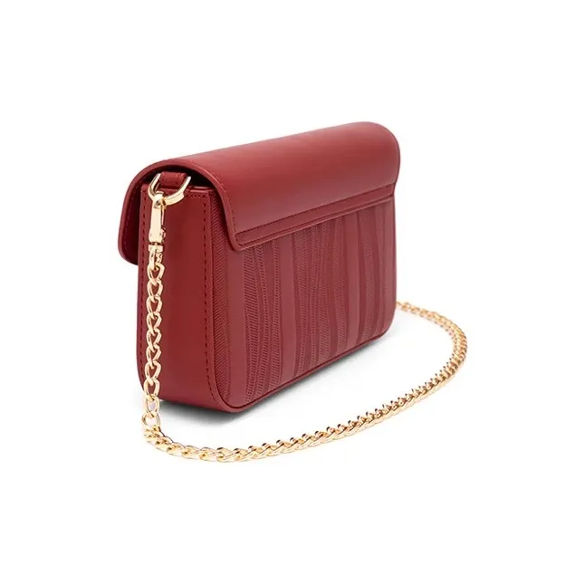 CLEVER& KETCH PU Crossbody Bag, Shoulder Bag Women's Apricot/Black/Red-6
