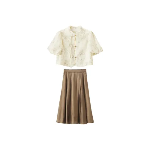 Mu Xiao Xin Two Piece Skirt Sets Women's