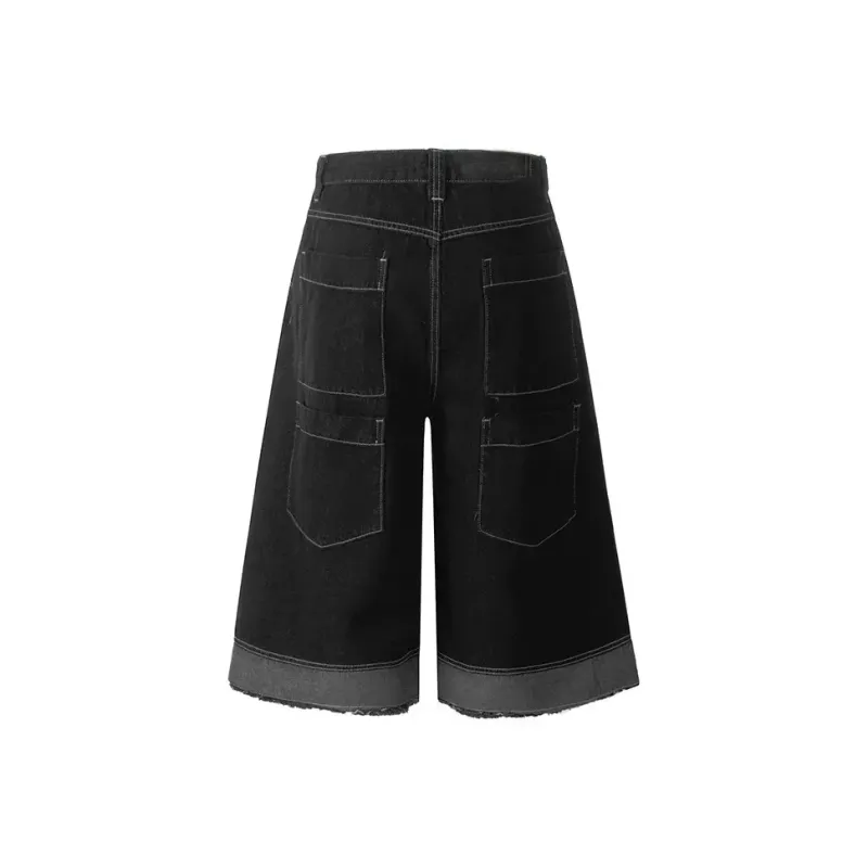 KOKO BASE Denim Shorts Unisex Black-1