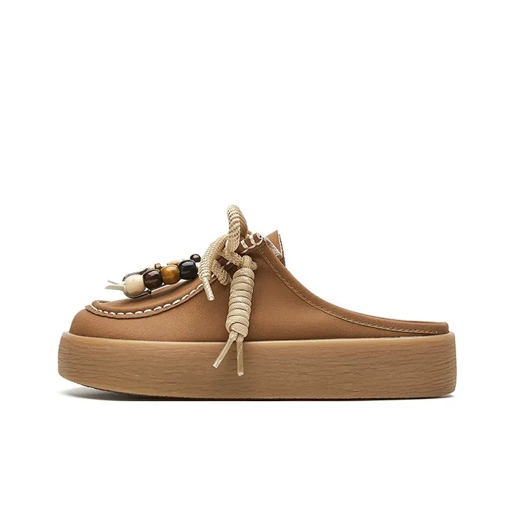 ST&SAT Rubber Sole Quiet Closed Toe Slippers Women's-3