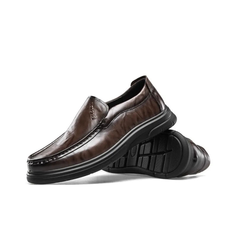 KANGNAI Men's Casual Shoes Men Low Top Black-11