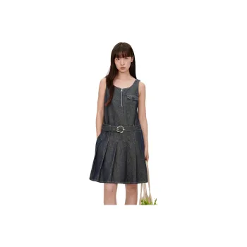 Omont Sleeveless Dresses Women's Denim Gray Blue