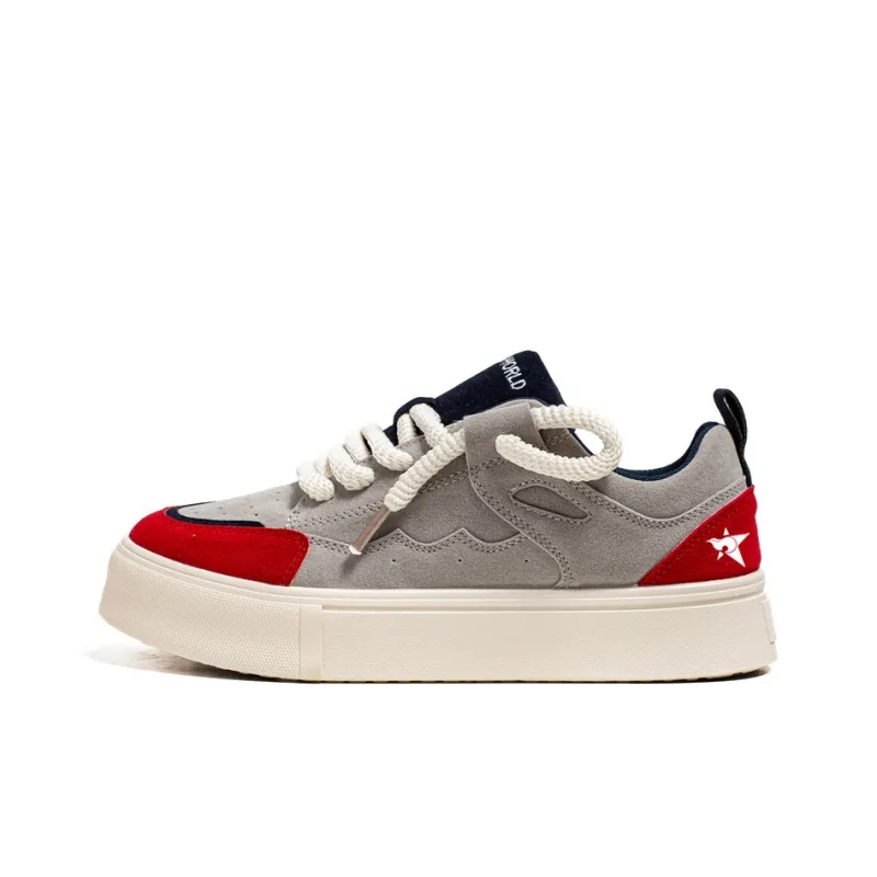 Bookish Star Anti Slip Wear Resistant Low Top Skateboard Shoes Men's-5