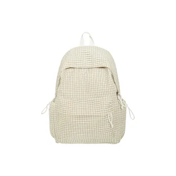 Meow In The Grass Nylon Backpack Unisex Beige Yellow/Black/Light Gray/Pink/Light Blue