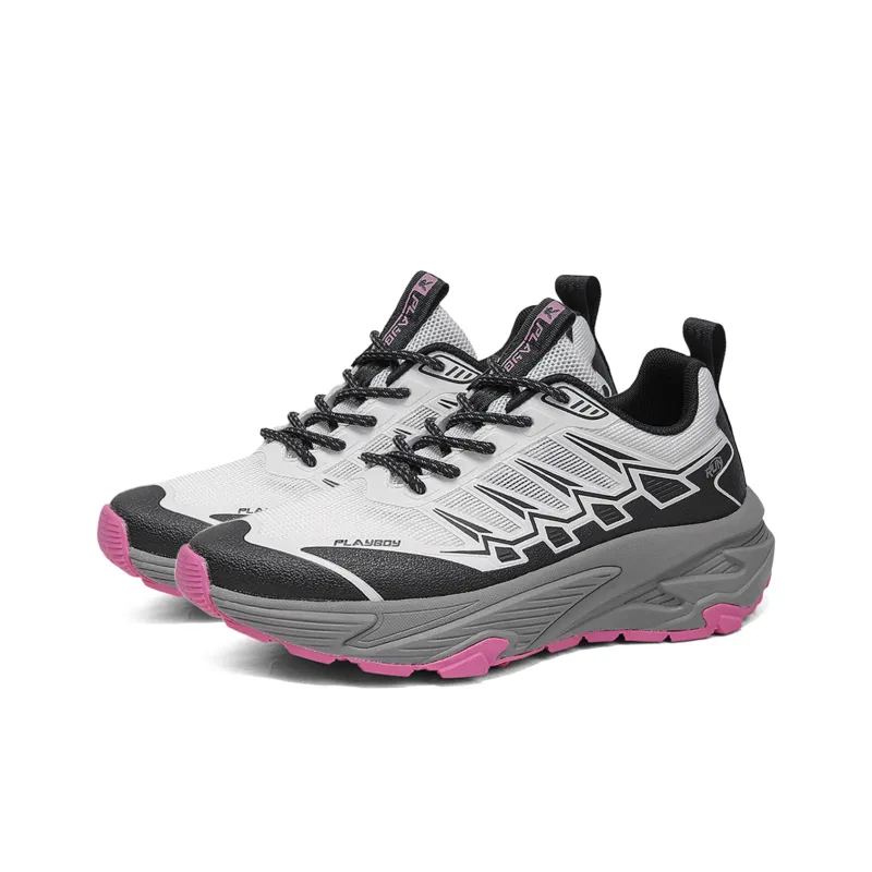 Playboy Low Top Casual Shoes Women's White/Black Purple-7