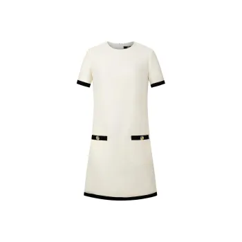KARL LAGERFELD SS25 Short Sleeved Dress Women's White
