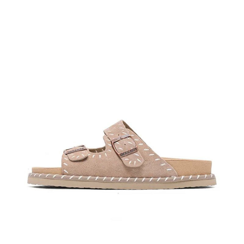 WEISHIBANGWEI Rubber Sole Slip Resistant Odor Resistant Slide Slippers Unisex Sand-0