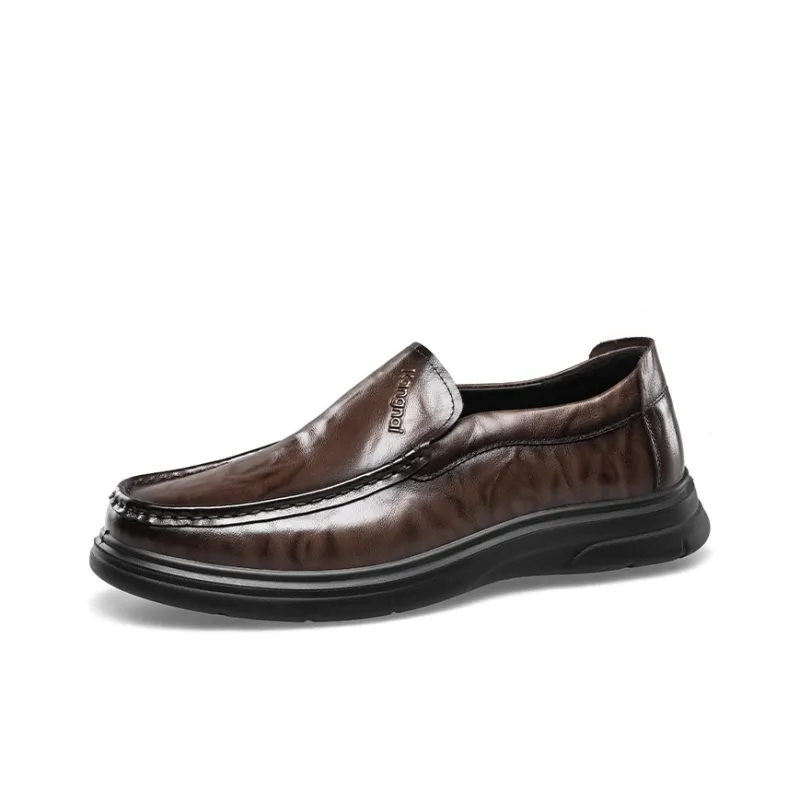 KANGNAI Men's Casual Shoes Men Low Top Black-8