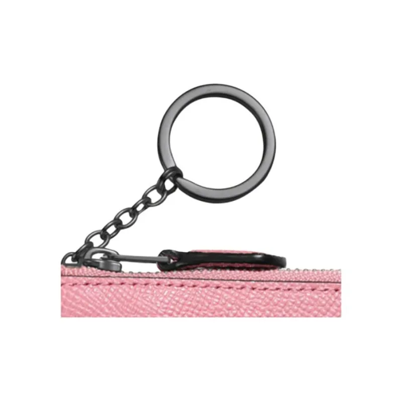 COACH Mini Id Skinny Leather Card Holder Mini Women's Pink-2