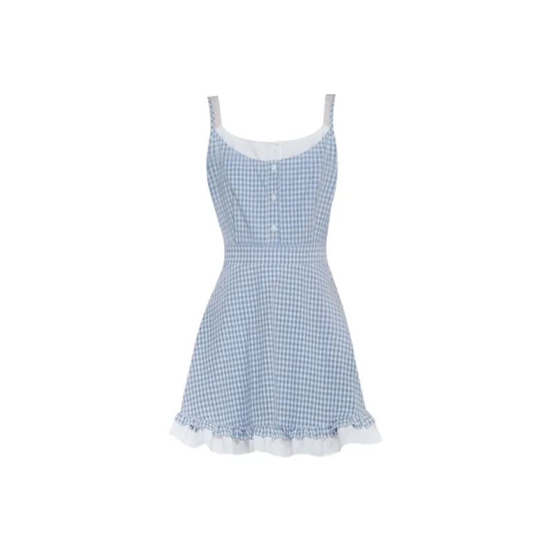 IDLE SOUL Slip Dresses Women's Blue-0