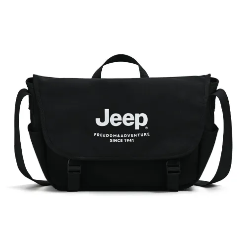 Jeep Nylon Messenger Bag Crossbody Bag Shoulder Bag Travel Bag Unisex Medium Size Unisex Black/Army Green