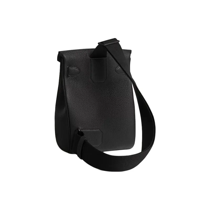 HERMES Hac A Dos Togo Calfskin Crossbody Bags Unisex 89 Noir Black-2