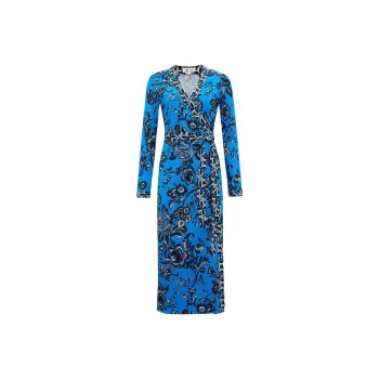 Diane Von Furstenberg Long Sleeved Dress Women's Blue