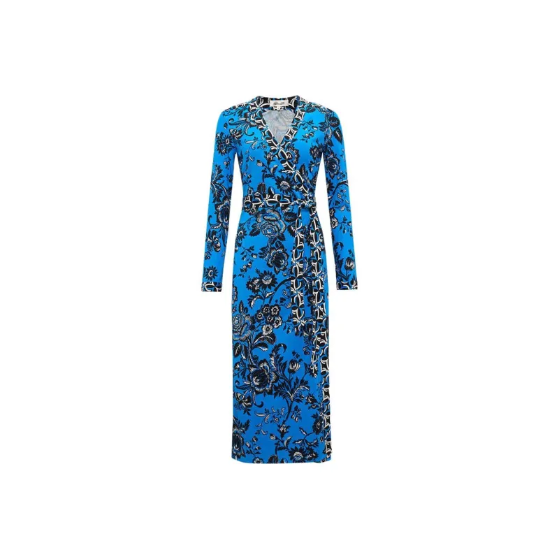 Diane Von Furstenberg Long Sleeved Dress Women's Blue-0