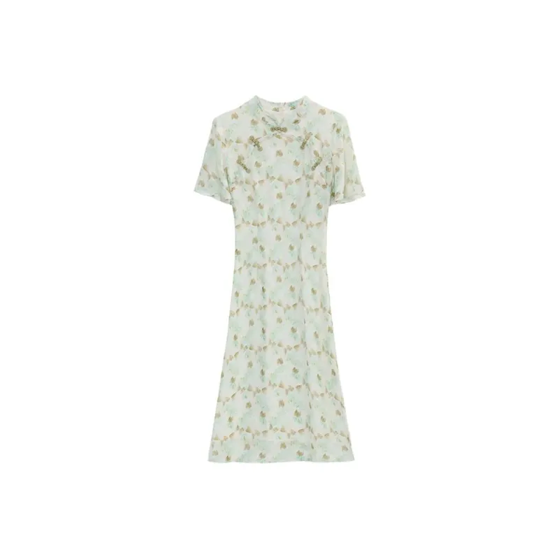 Mu Xiao Xin Short Sleeved Dress Women's-0