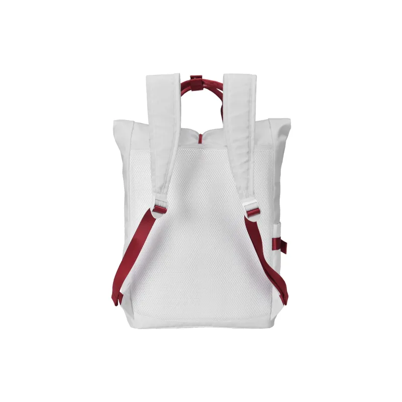 QRST Polyester Backpack Regular Unisex Gray Red Contrast-2