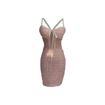 Garbege Slip Dresses Women's Pink