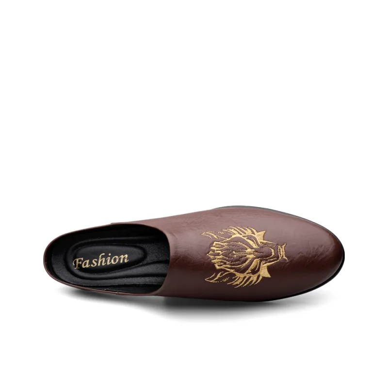 British Knights Rubber Sole Slip Resistant Closed Toe Slippers Men's Brown-2