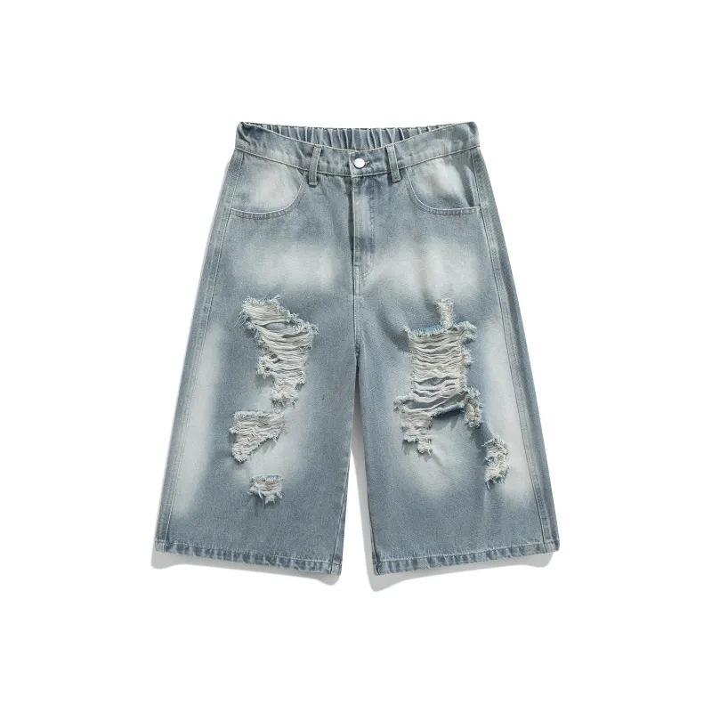ZMOH Denim Shorts Unisex Light Blue-0