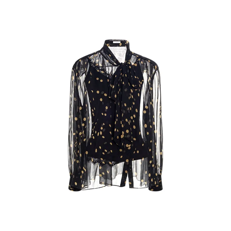 AUI Chiffon Shirts Women's Black-0