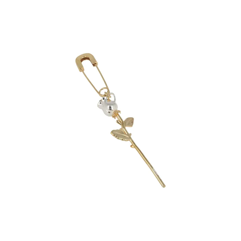 AMBUSH Sterling Silver Metal Earrings Unisex Gold-1