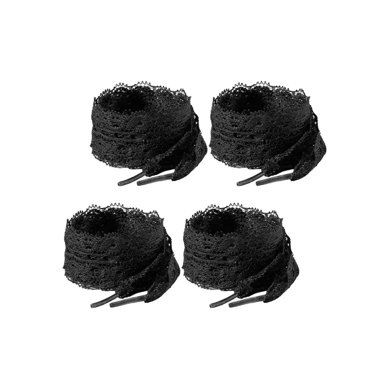 Footprint Tribe Silk, Snowy Gauze, Mushroom Flower Shoelaces Unisex-21