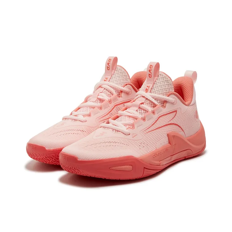 361° Shock Absorbers With Slip Resistant And Abrasion Resistant Properties Low Top Basketball Shoes Men's Heart Pink-2