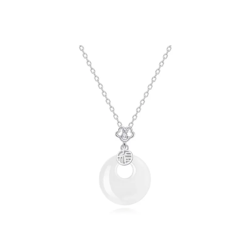 Fortune Gold Chalcedony Jade Necklaces Women's-19