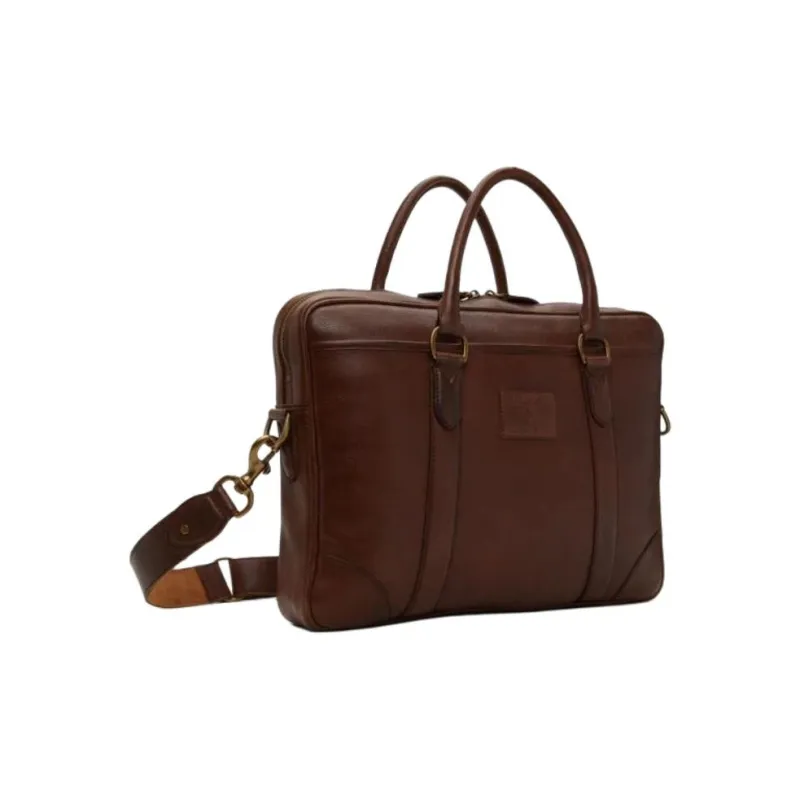 Polo Ralph Lauren Leather Briefcase Men's Tan-1