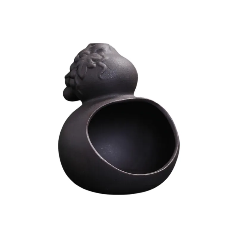 JIANYUJIAFANG Cartoon Black Cat And Gourd Figurine Home Decor Fashion Individual Trendy Ashtray-2