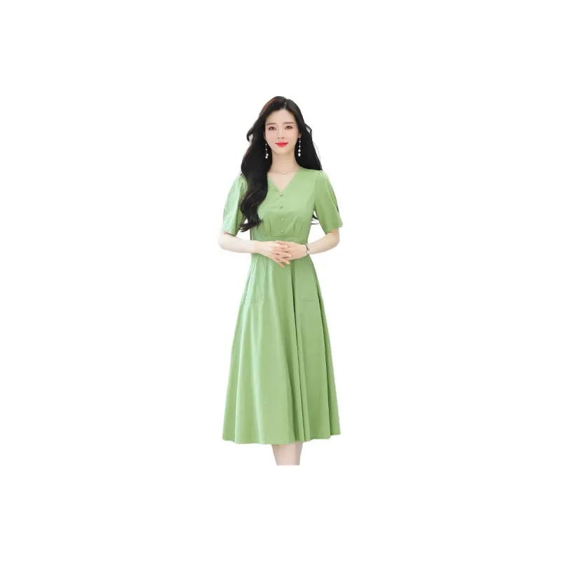 Mu Xiao Xin Short Sleeved Dress Women's-1
