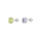 Millennium Rose Stud Earrings[Purple+Green]