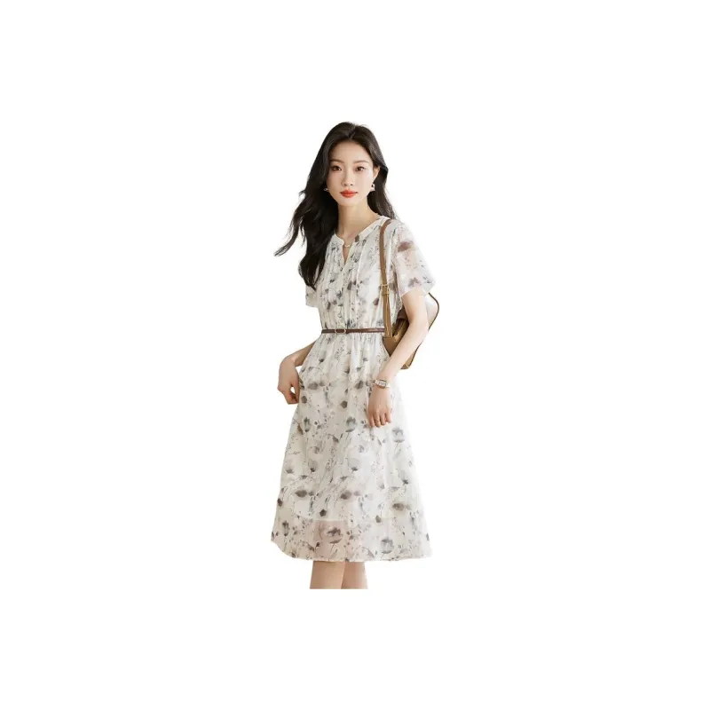 Mu Xiao Xin Short Sleeved Dress Women's-1