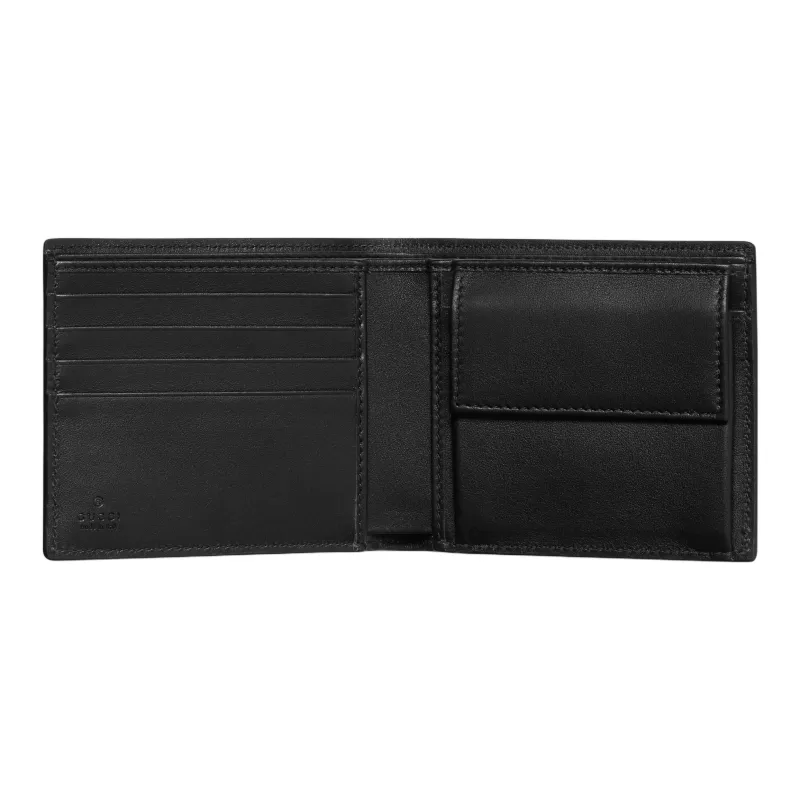 GUCCI Leather Wallet Men's Black-2