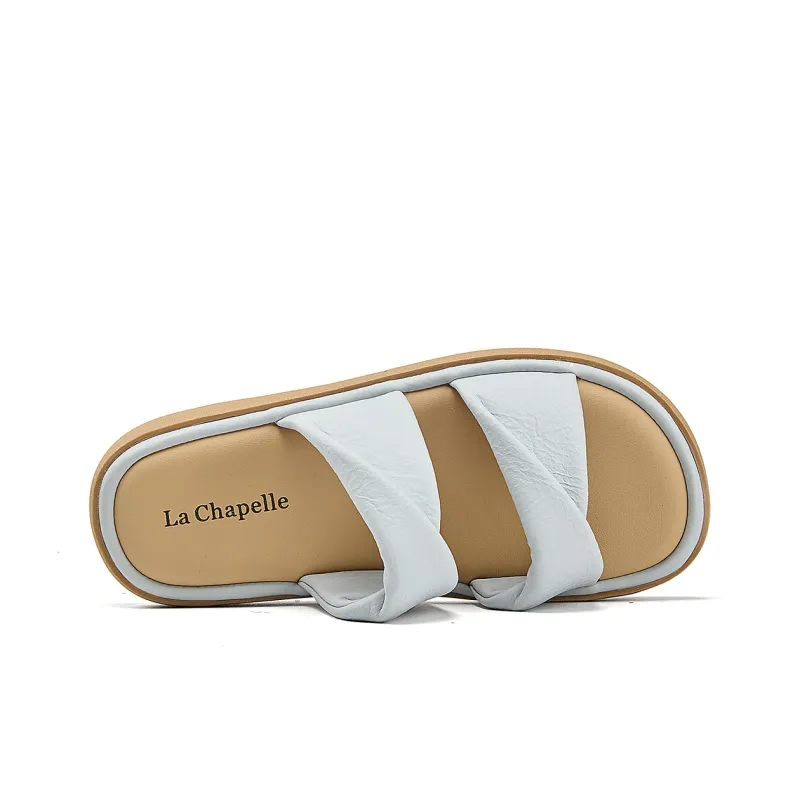 La Chapelle Slip Resistant Abrasion Resistant Slide Slippers Women's Blue-4
