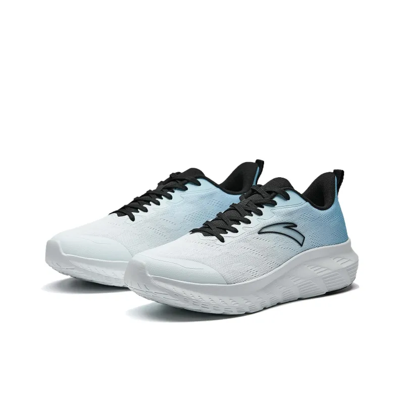 Anta Cushioning And Breathable Low Top Casual Running Shoes Men's White Blue-1