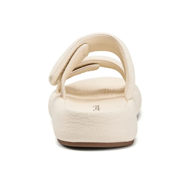 La Chapelle Slip Resistant Abrasion Resistant Slide Slippers Women's Beige-3