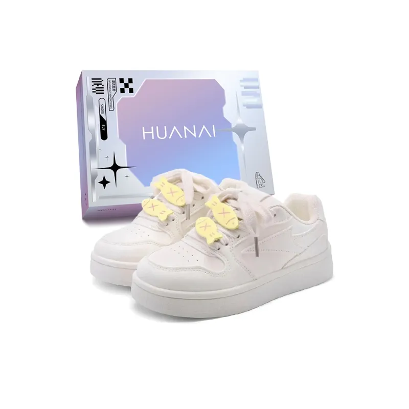 HUANAI Abrasion Resistant Slip Resistant Breathable Lightweight Low Top Skateboard Shoes Women's-5