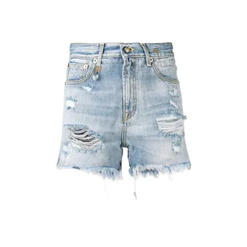 R13 Denim Shorts Women's Light Blue