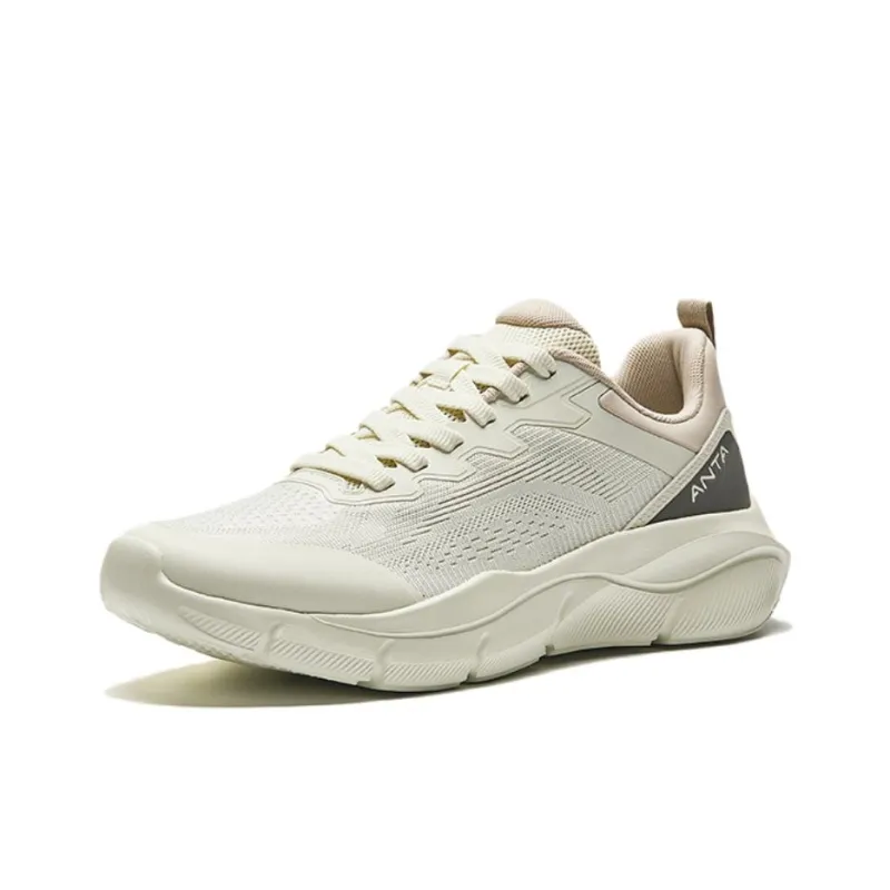 Anta Cushioning, Breathable, And Wide Coverage Low Top Casual Running Shoes Men's Coarse Heather Gray-1