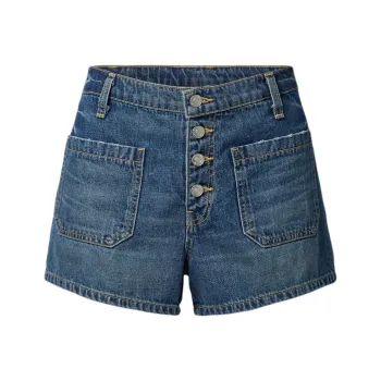 NILI LOTAN Denim Shorts Women's Blue