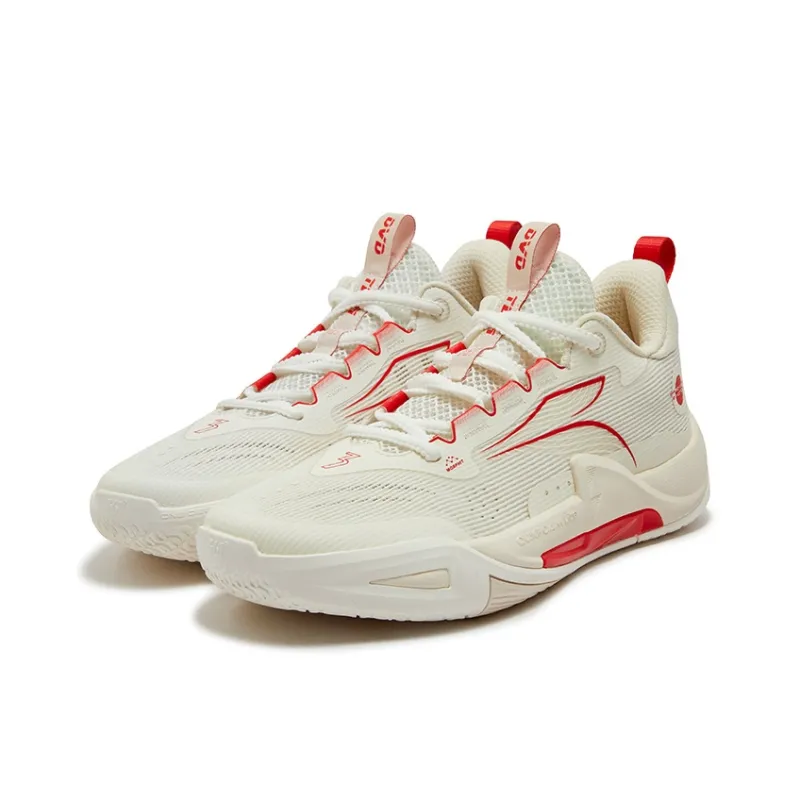 361° Basketball Shoes Men Low Top Feather White/Lotus Seed White-2