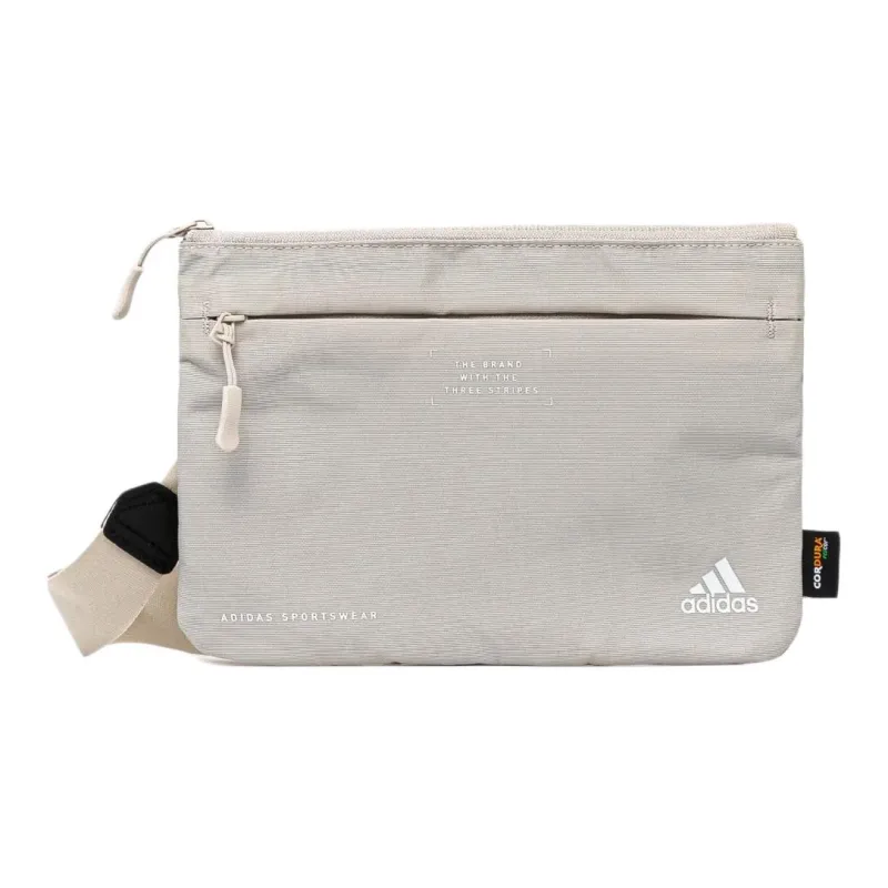 Adidas Recycled Polyamide Crossbody Bag, Shoulder Bag Unisex Gray-0