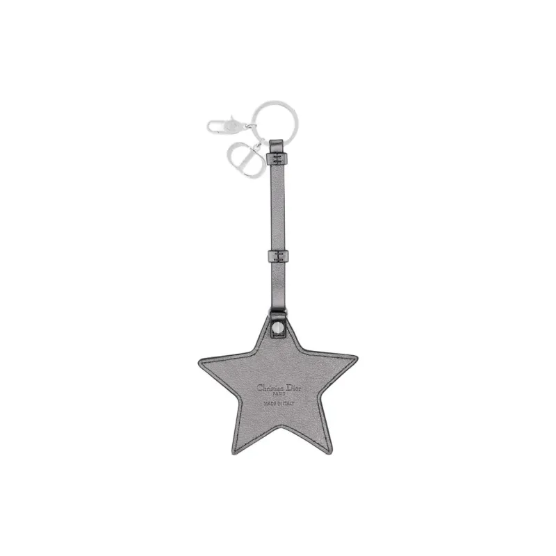 DIOR Calfskin Bag Accessory Unisex Silver-1
