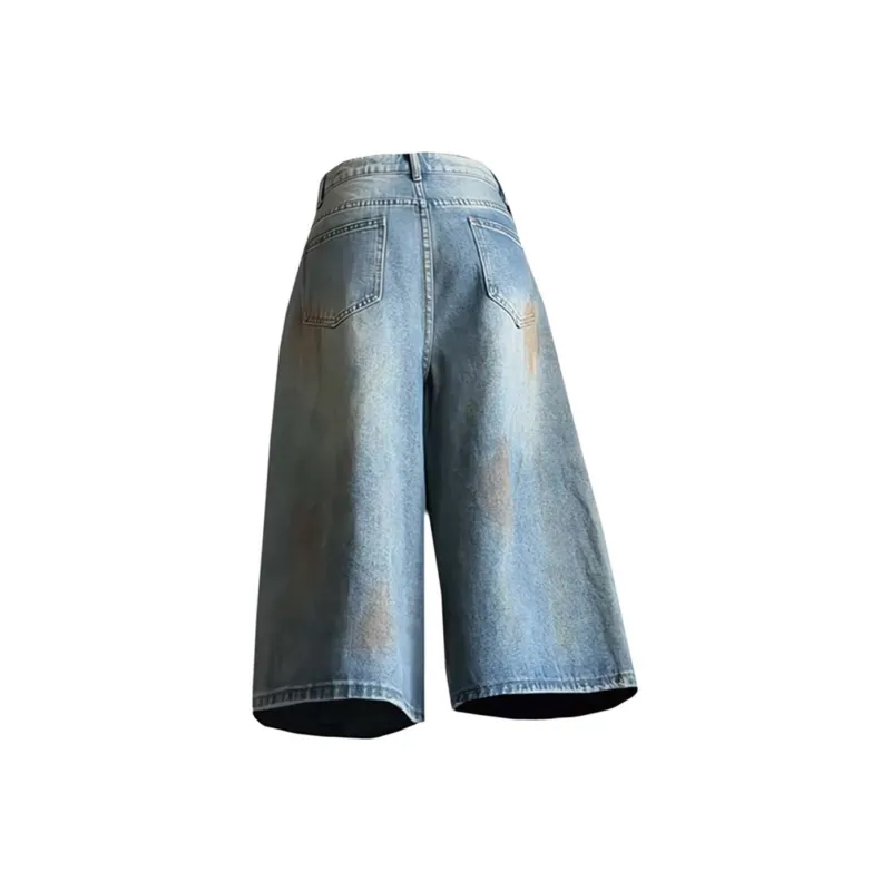 Anyveiw Denim Shorts Unisex Washed Color-2