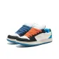 Mismatched Blue Indigo Orange Blue Shoelace