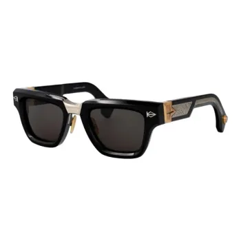 T Henri Acetate Irregular Shape Sunglasses Unisex Black