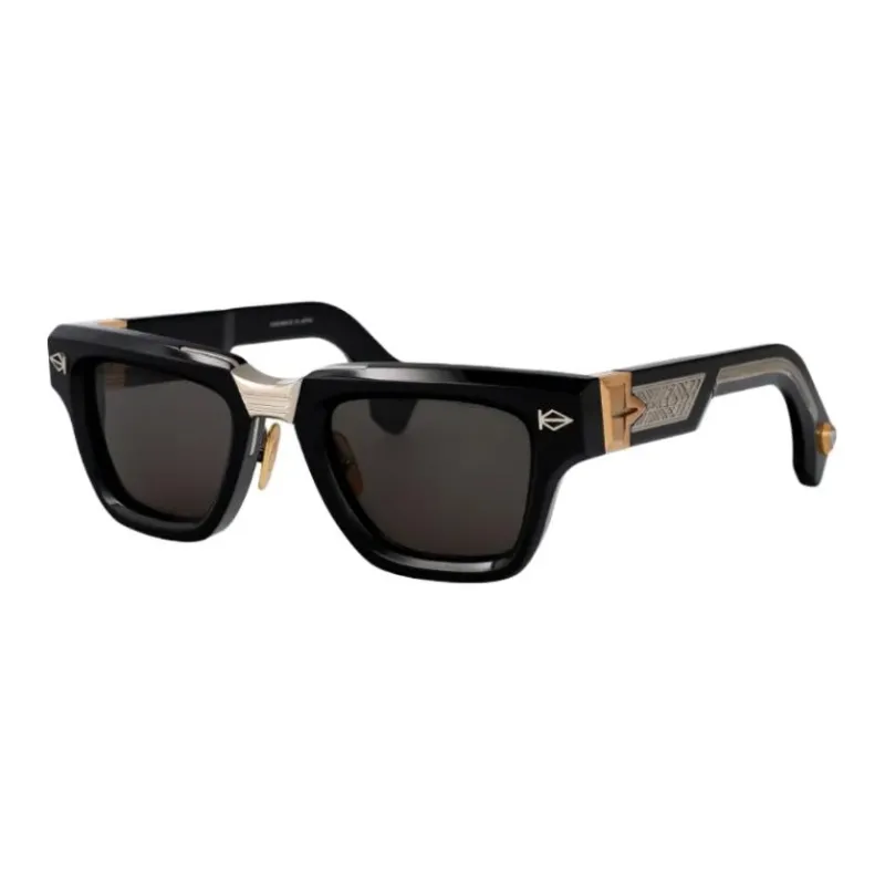 T Henri Acetate Irregular Shape Sunglasses Unisex Black-0