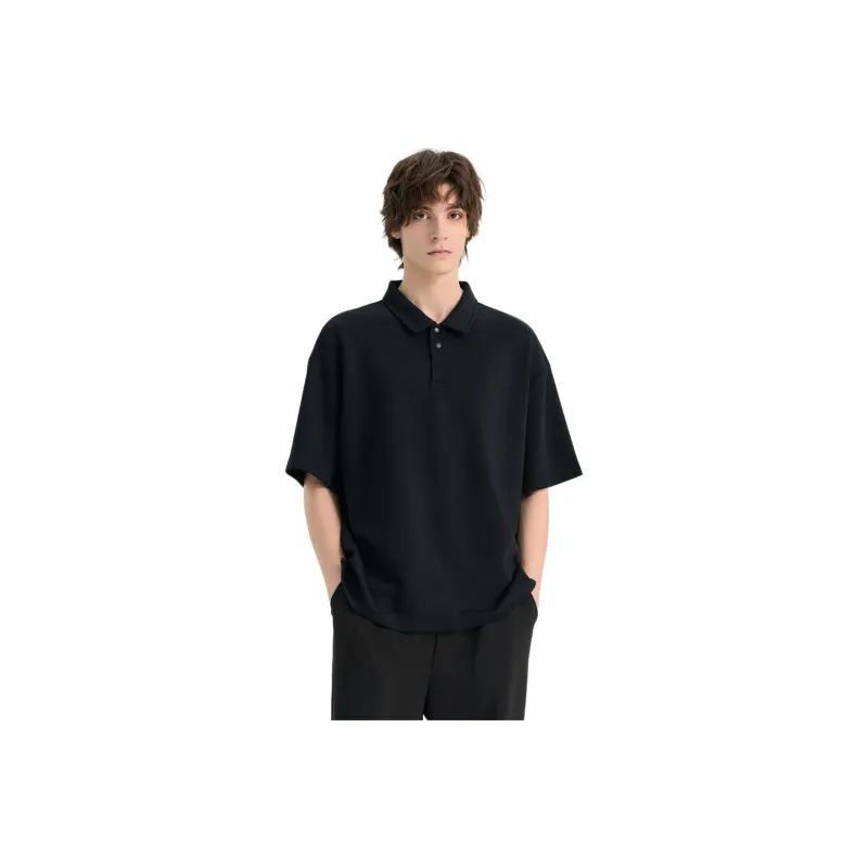 WILD LEADER Polo Shirts Men Mysterious Black[TW5118280]-0