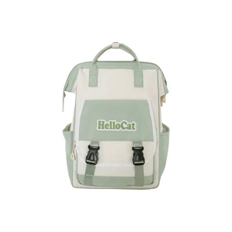 WICKBUEN Nylon Backpack Unisex Black/Pink/Khaki/Purple-14